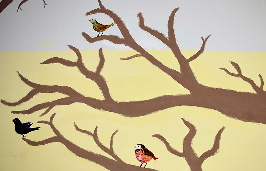 Wandschmuck im Kindergarten Schmetterling